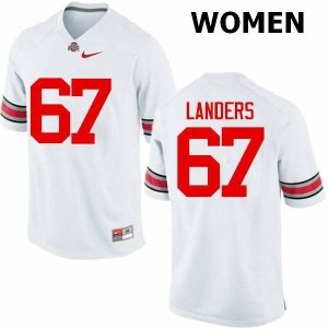 Women's Ohio State Buckeyes #67 Robert Landers White Nike NCAA College Football Jersey Super Deals KPO0344FO